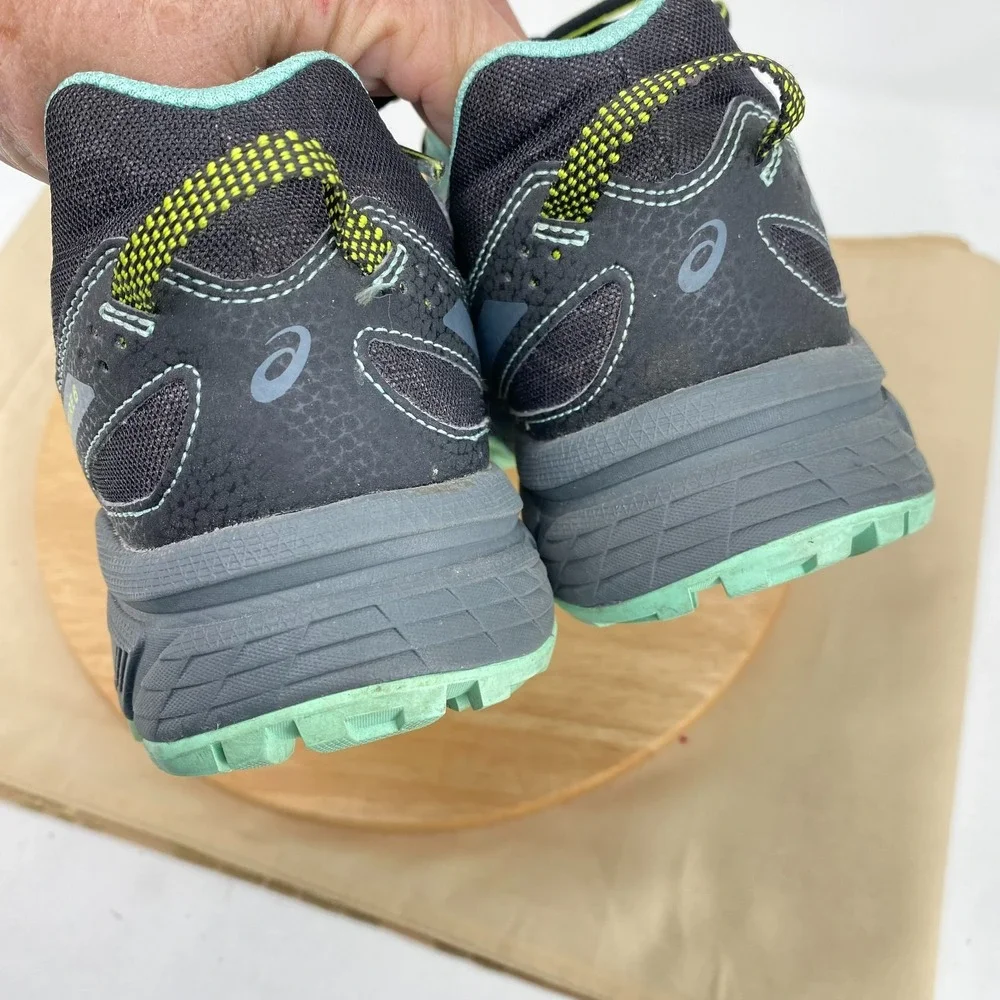 Asics Womens Gel Venture 6 T7G6N Black Teal Road Running Shoes Size 9.5